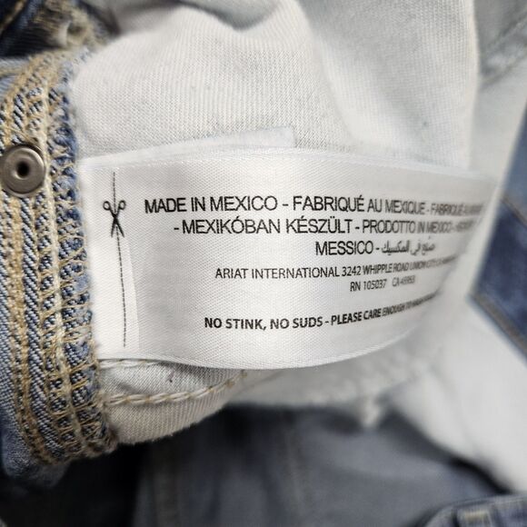 Ariat Mens Blue Mid Rise Rebar Bootcut Jeans Size 34 - Picture 10 of 16